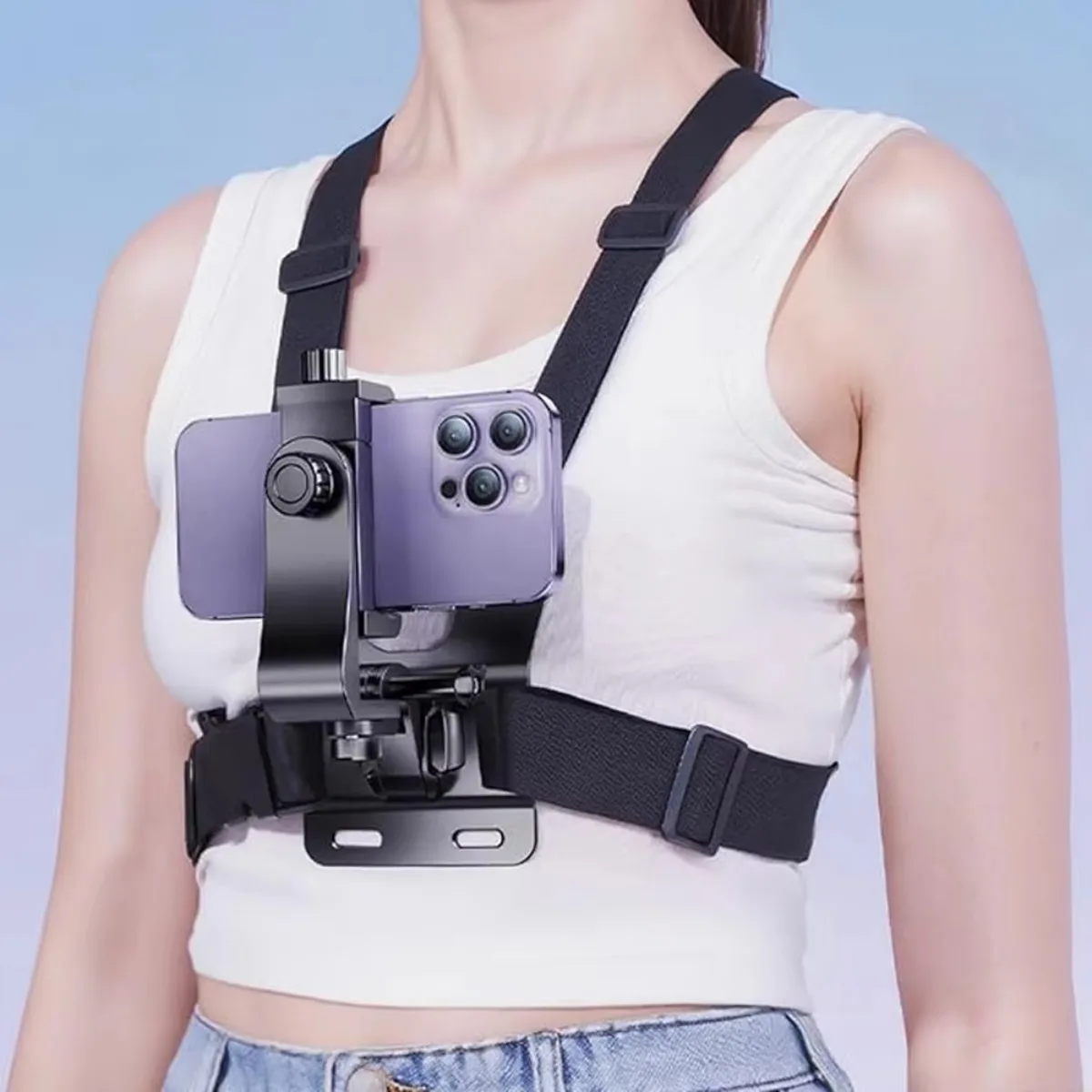 Adjustable Collar and Chest Band, Auxiliary Shooting Tools, Suitable for Various Action Cameras and Mobile Phones