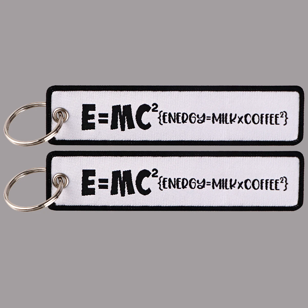 1PCS Quotations Series Embroidered Keys Tag Keychains For Motorcycles Car Fashion Backpack Keyring Jewelry Accessories