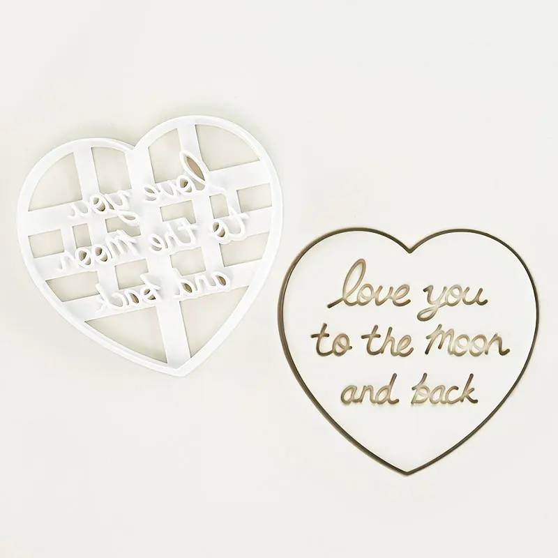 4 Pcs Cartoon Teddy Bear Cookie Cutter Love Letter Heart Shape Baking Tools for Valentine's Day, Wedding, Mother's Day - view 3