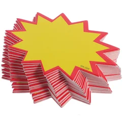 200pcs Sale Tag Signs Shop Price Tag Price Burst Sign Shop Erasable Stickers Supermarket Labels Price Money Tags Price Cards
