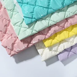 100x137cm Soft PU Fabric Cotton Padded Quilted Embossed Plaid Fabric Waterproof Cloth For Coat Jacket Garment Bag