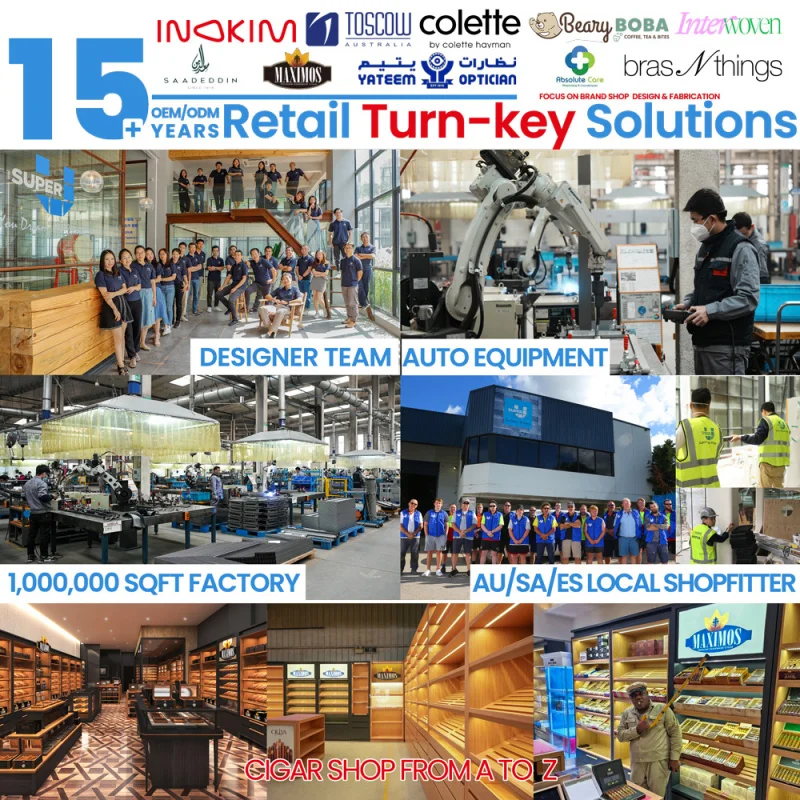 custom.Customized Shop Decoration Wooden Metal Display Shelves LED Glass Display Showcase Showcases Glass Display Cabinet With L