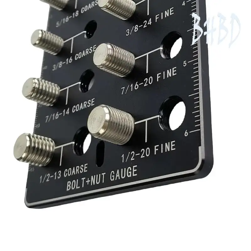 

BHBD-1Pcs Thread Checkers,Nut And Bolt Thread Checkers,Bolt Size And Thread Gauge,Bolt And Nut Identifier Gauge,Bolt Gauge