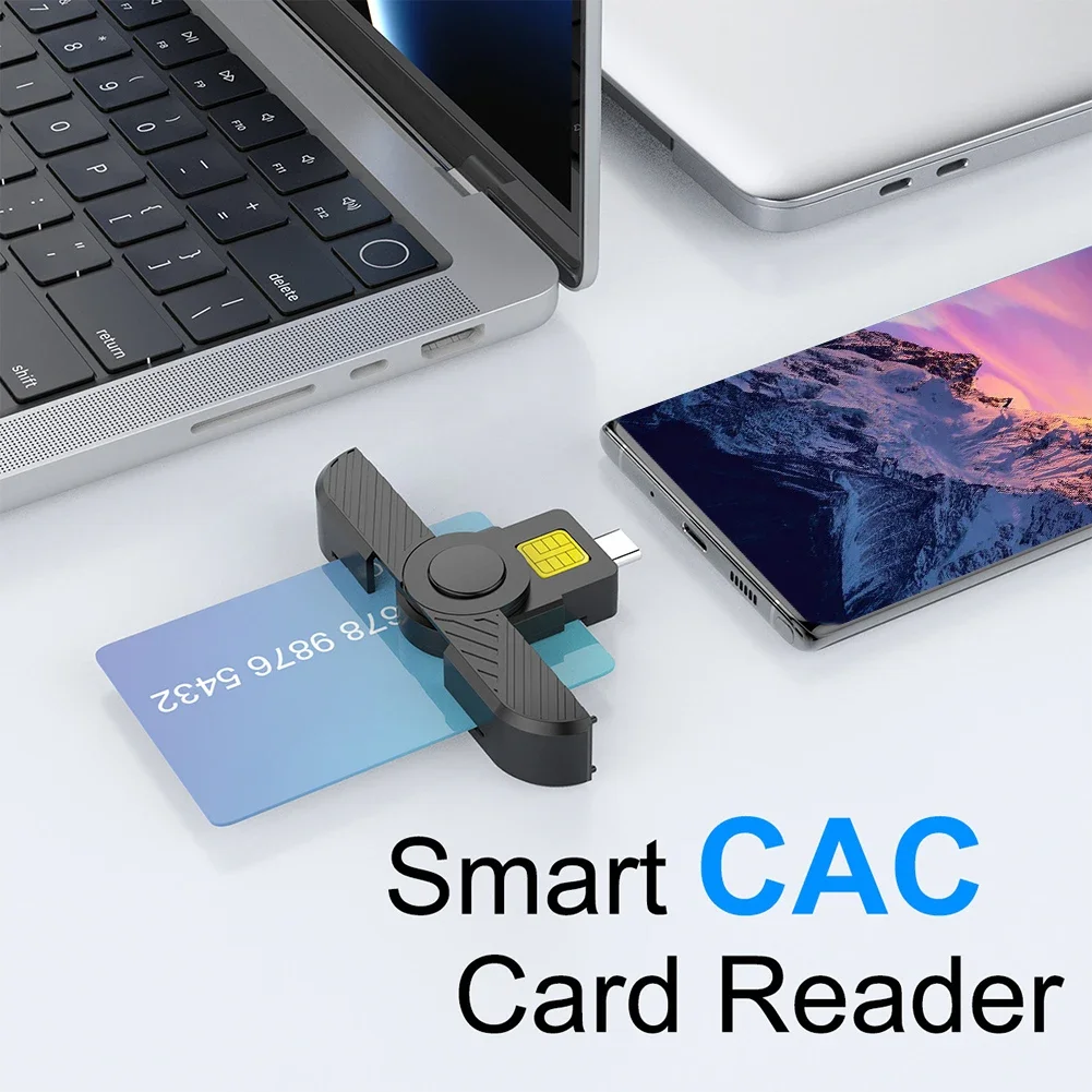 Cac Card Reader Atm Card Reader Portable Usb Card Reader Type-c Id For Chip card eID For Government Id online public services