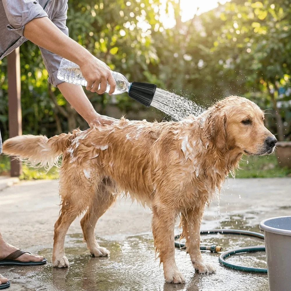 Portable Pet Shower Head Handheld Reusable Cat Cleaning Sprayer Universal Quick Washing Dog Shower Nozzle Travel