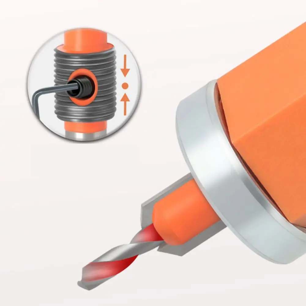 Adjustable Forstner Bit with Limiter Round Handle Countersink Drill Bit Wear-resistant Alloy Wood Drilling Milling Cutter