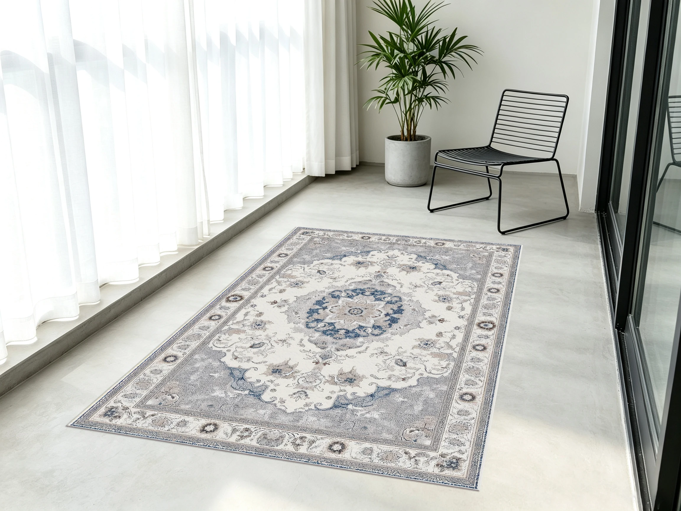 2D Velvet Carpet, Milk Apricot Color, European Retro Pattern, Soft to the Touch, Suitable for Living Room & Bedroom