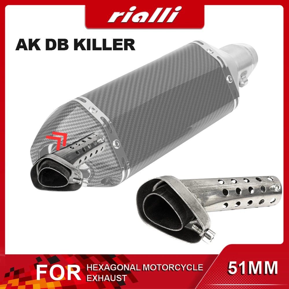 

Universal Front Mid End Catalyst AK DB Killer For Motorcycle Exhaust Muffler Silencer Noise Sound Eliminator XJ6 MT07 MT09 MT03