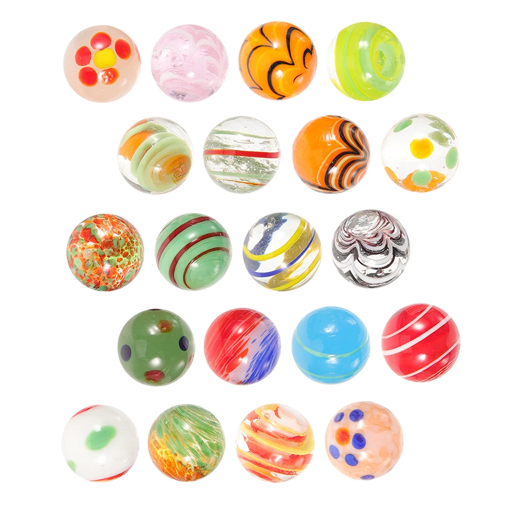 

20pcs Glass Marbles Colored Beads for Fish Tank Vase Crafts Floral Arrangement Decor Safe Kids Play Outdoor Toys