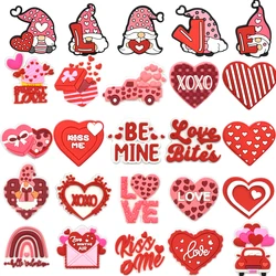Hot Sale 1Pcs Valentine's Day Shoe Charms Pin Decoration for Crocs Accessories Charms Clog Bracelet Wristband Women Party Gifts