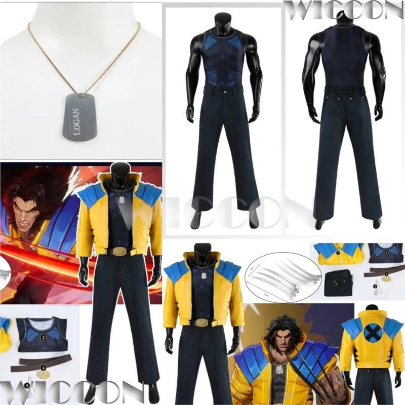 

Wolverrine Game Marv Cosplay Rivals Disfraz mujer Coat Pant Claws Outift Man Suit Full Set Halloween Carnival Party Customized