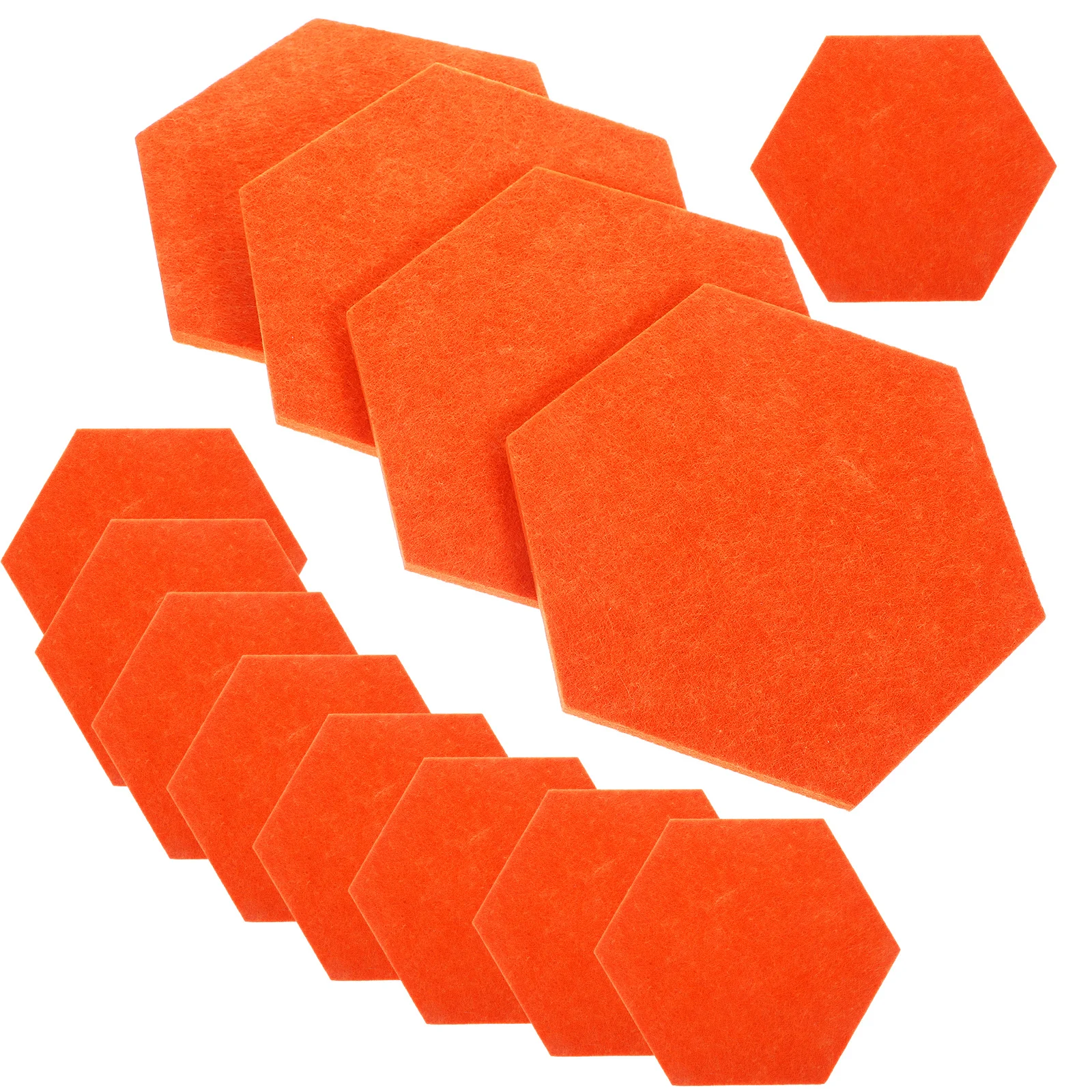 

12Pcs Felt Wall Tiles Hexagon Shape Bulletin Board for Wall Decoration Soundproof Mat Display Photos Message Board Room Decor