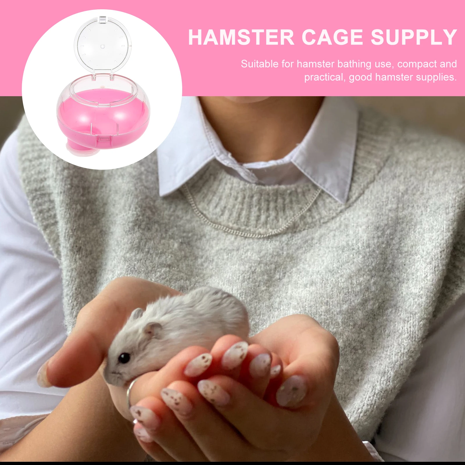 

Tunnel Plastic Sand Home Bath Container Bath For Hamsters Pet Cage Accessory Cage Supply Hamster Shower Box Hamster Bathroom