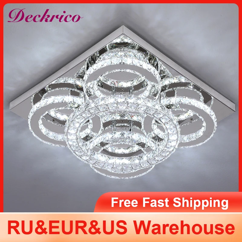 luz de teto de cristal lustre led lampada pingente pendurado luz para sala de estar quarto corredor luminaria luxo home deco k9 01