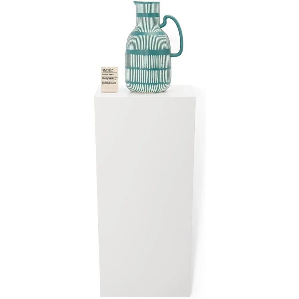 Wedge Wall Mount Pedestal, 28h x 12w Floating Shelf, Laminated MDF - White (SMWMPTRWHT)