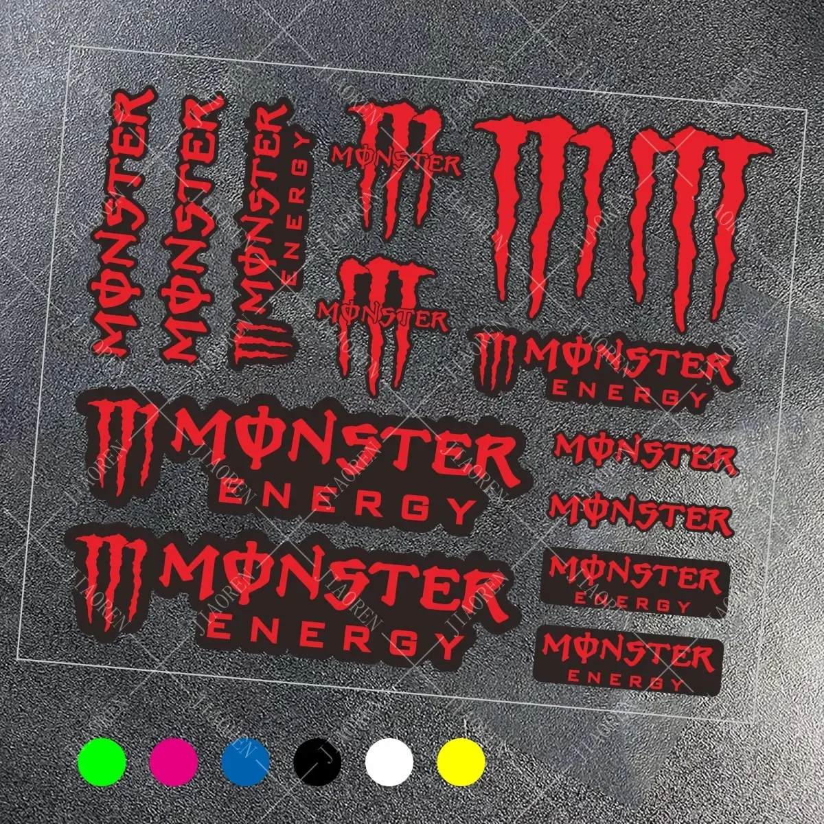 AliExpress Reflective Monster Energy Sticker Logo Motorcycle Fuel Tank Helmet Bike Car Decal Kit For Yamaha Honda Suzuki Kawasaki Ktm Bmw