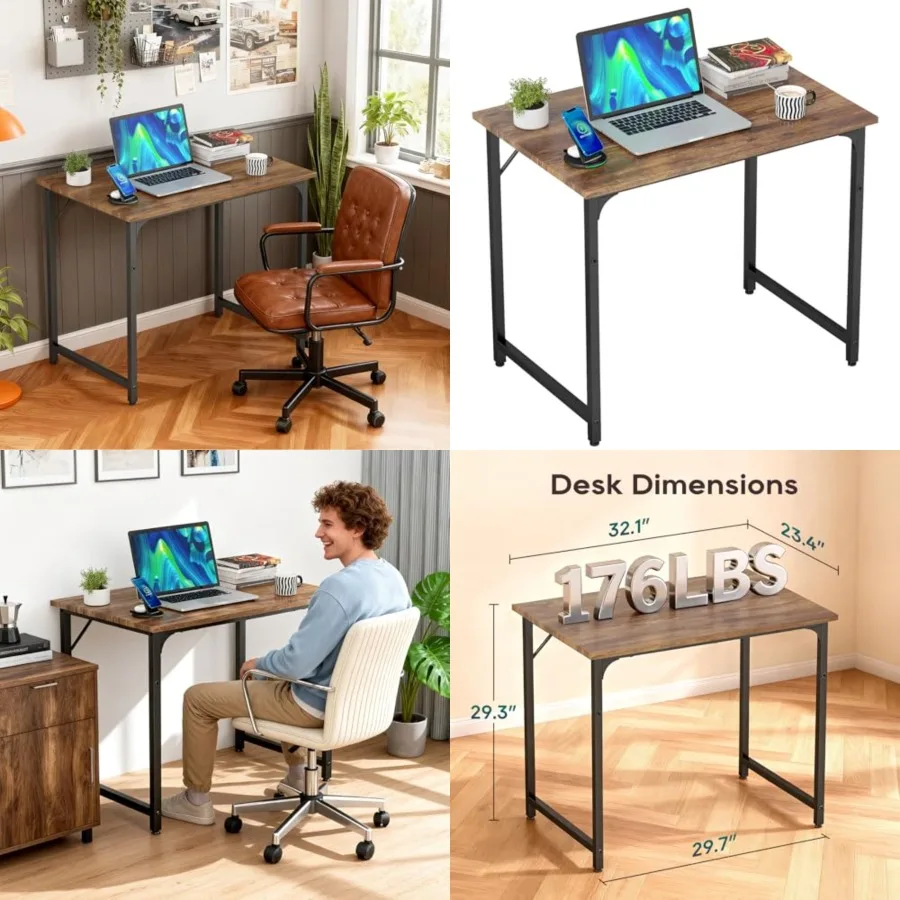 

Computer Desk, Home Office Desk, Modern Simple Style for Home Office Study Writing
