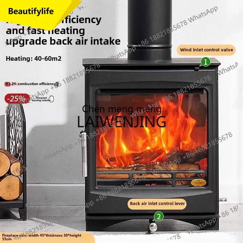 

Дровяной камин A38 для отопления, декоративный чугунный камин для гостиной, отдельностоящий