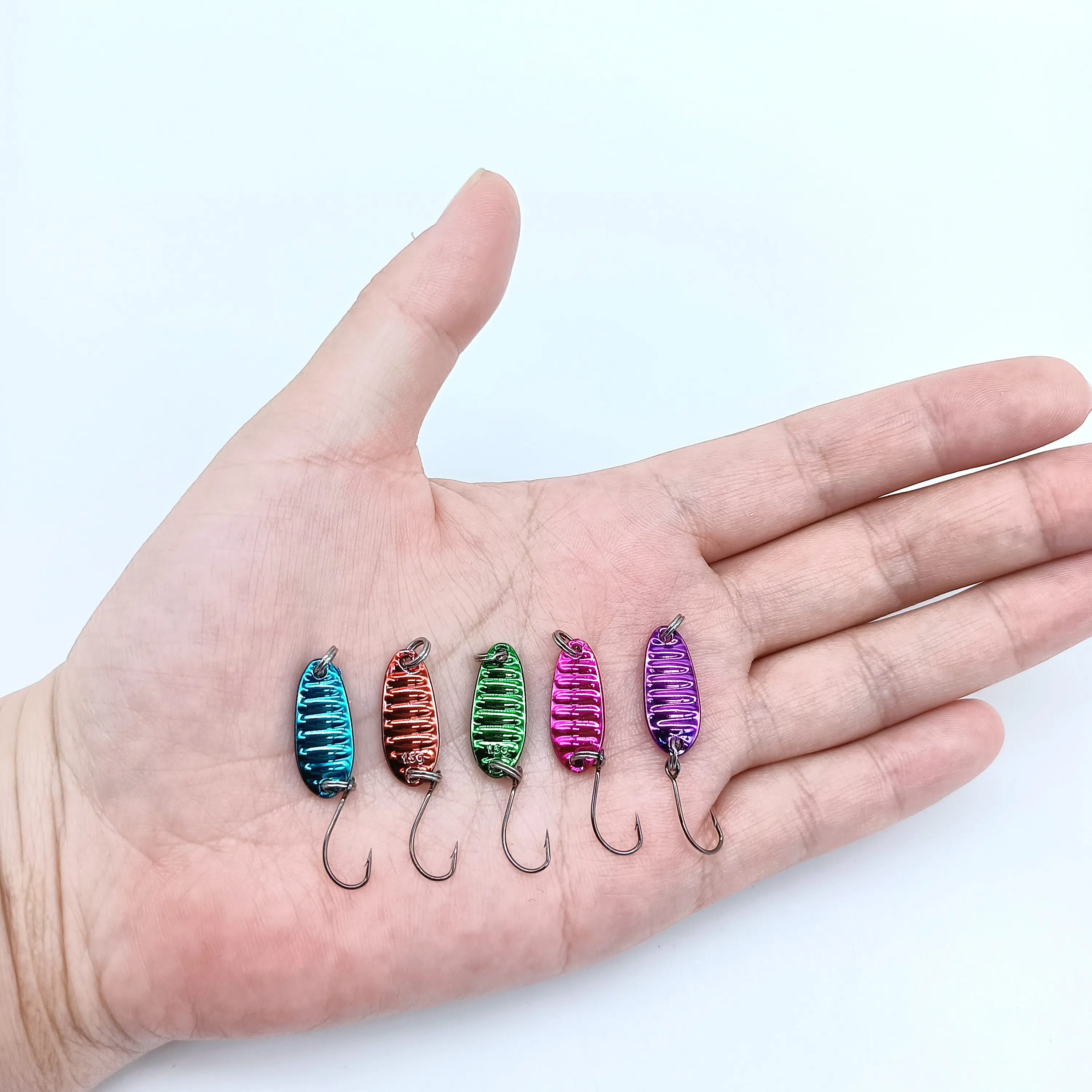 DUODUOYU 1PCS Mini Jigging Angeln Lockt 1,5g/2,5g/3,5g/5g Metall Jig Löffel Köder mit Einzel Haken Künstliche Köder Angelgerät – Detail 3