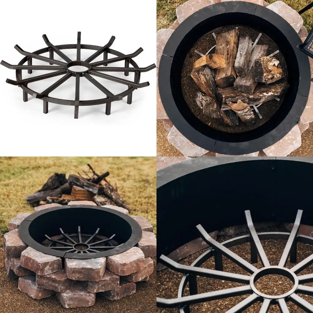 

High-Efficiency Smokeless Fire Grate for Wood Burning, Decorative Lifted Log Grate Pit