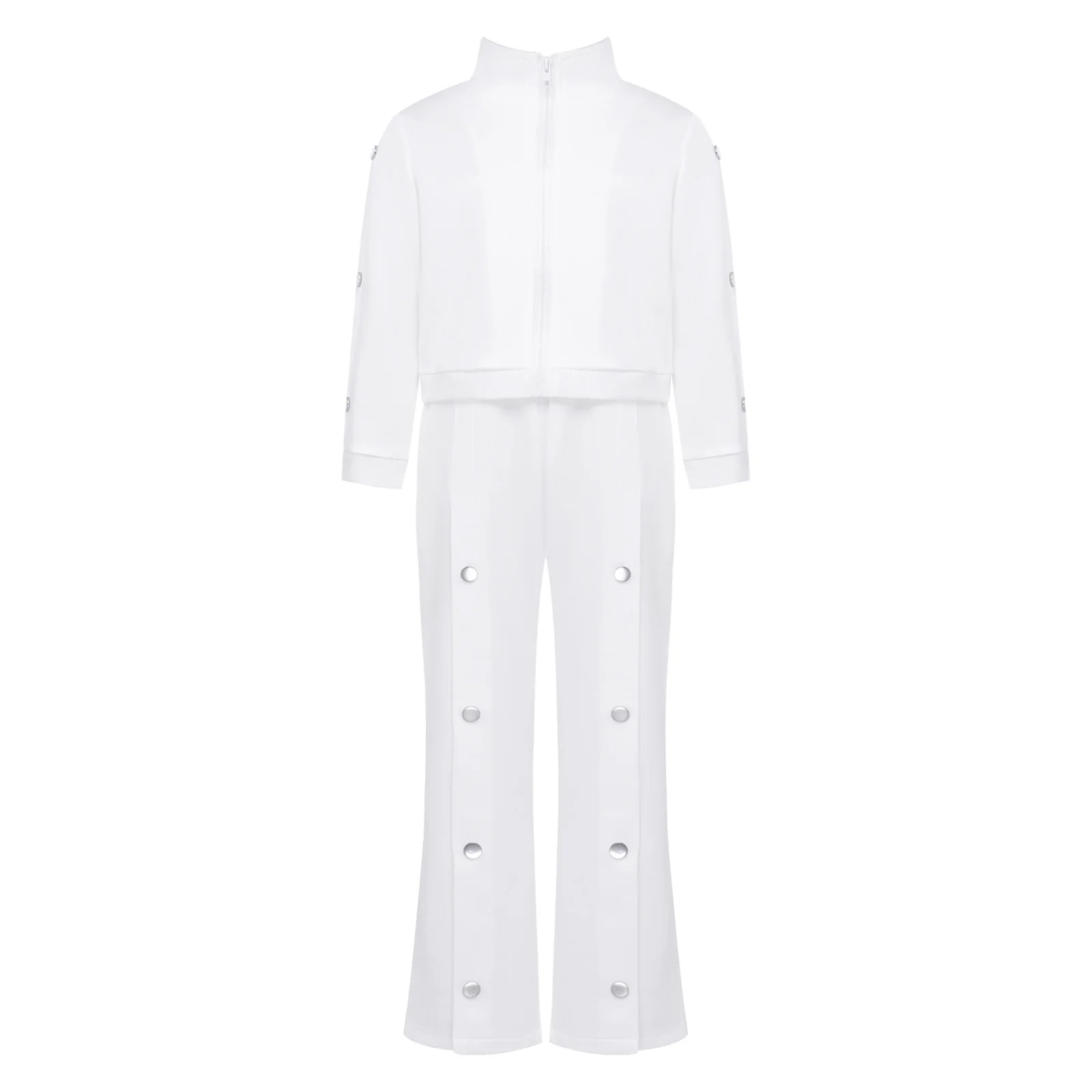 Children Fashion Party Clothes Sets Kids Girls Solid Color Outfit Jacket Strapless Tube Top And Wide Leg Pants 3-piece Set