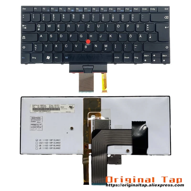 

DE German Backlit Keyboard for Lenovo Thinkpad X1 Hybrid 04W2769