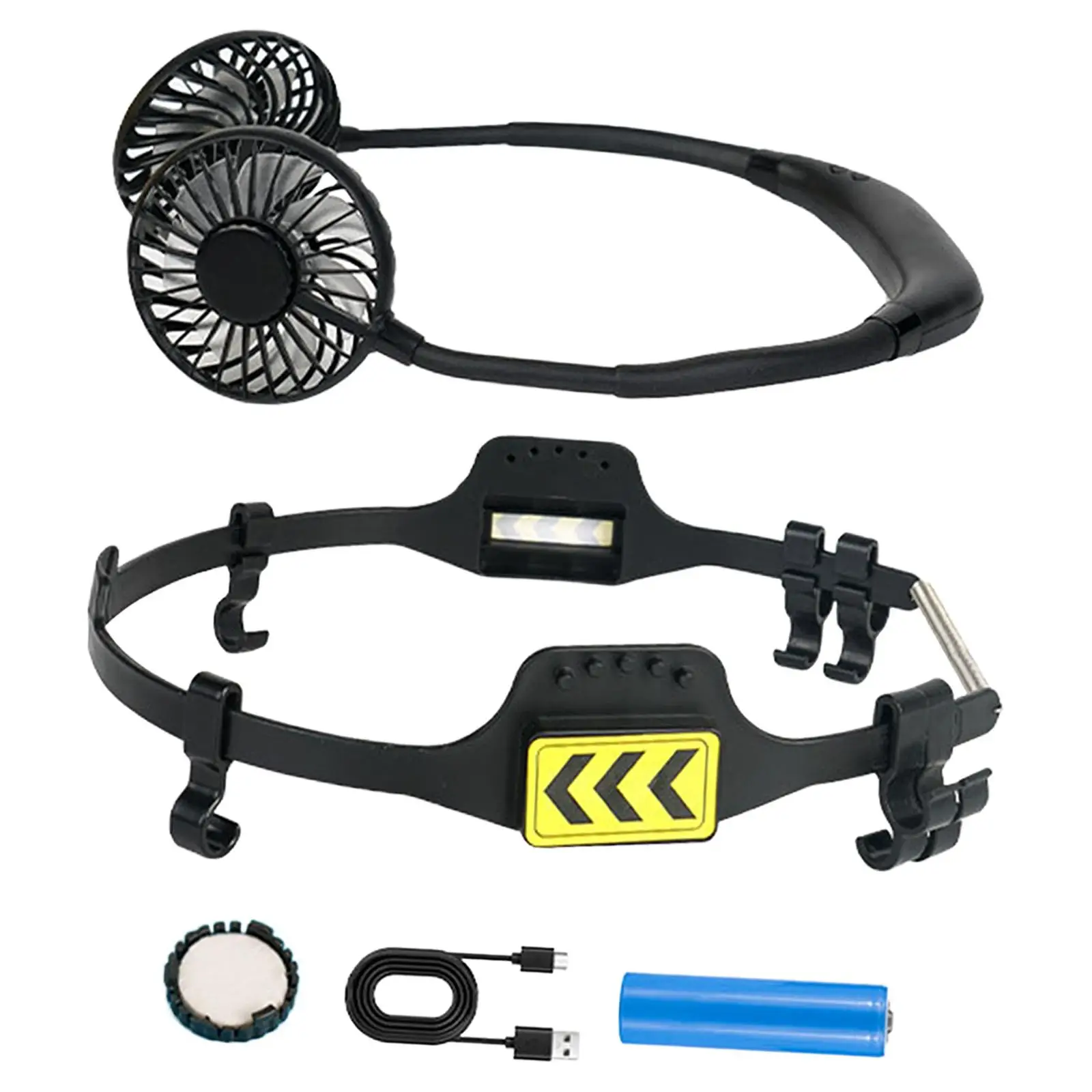 Personal Hard Hat Cooling Fan Adjustable with Night Light for Indoor/Outdoor