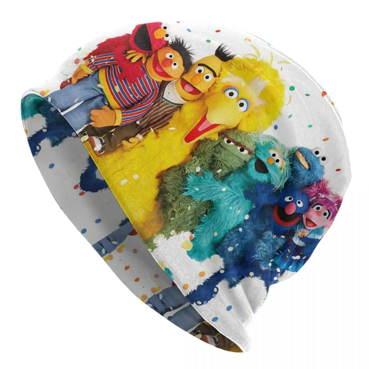

Sesame Street Cartoon Bonnet Hats Fashion Outdoor Tv Show Skullies Beanies Hats Unisex Warm Dual-use Cap