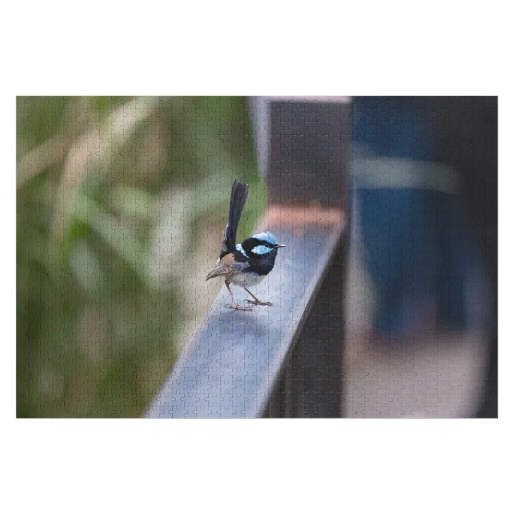 

Пазл «Hello Fairy Wren» с именем, деревянная игрушка, индивидуальный подарок, деревянный декор, картины, головоломка