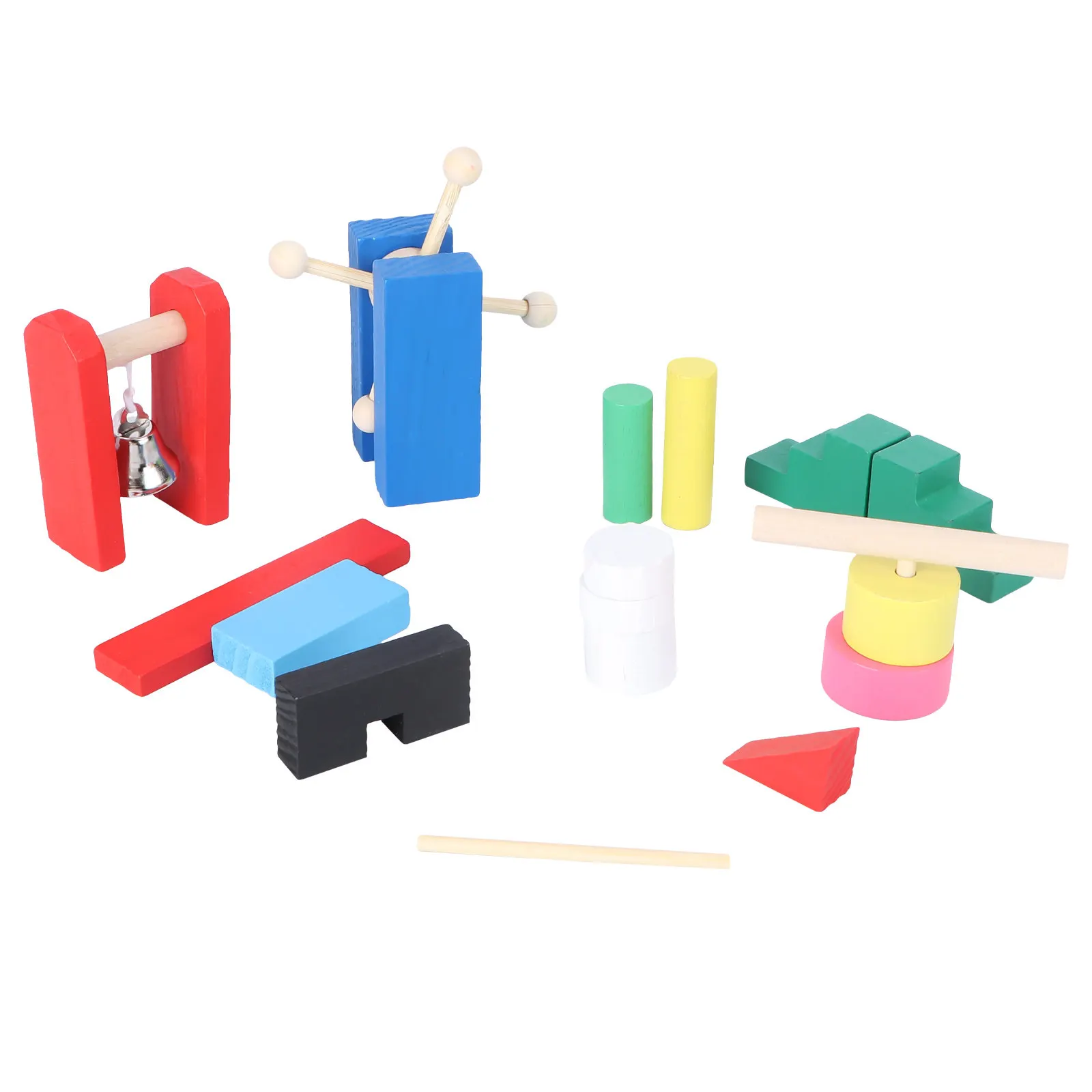 

1Set Domino Standard Cartoon Wooden Blocks Creative Early Education Play Fun Learning Intellectual Development Children Game