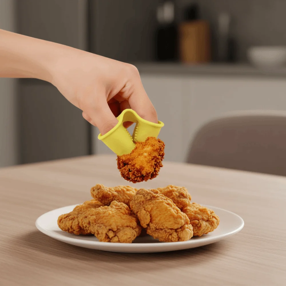 Oil-proof Silicone Snacks Finger Cover Heat Resistant Dirt-proof Potato Chips Finger Sleeve Non-slip Food Finger Cot Snacks