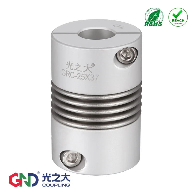 

Wholesale 3 Pieces Aluminum Alloy Bellows Clamp Series GRC D20 L32 Shaft Couplings 6.35mm For Servo Step Motor Coupler