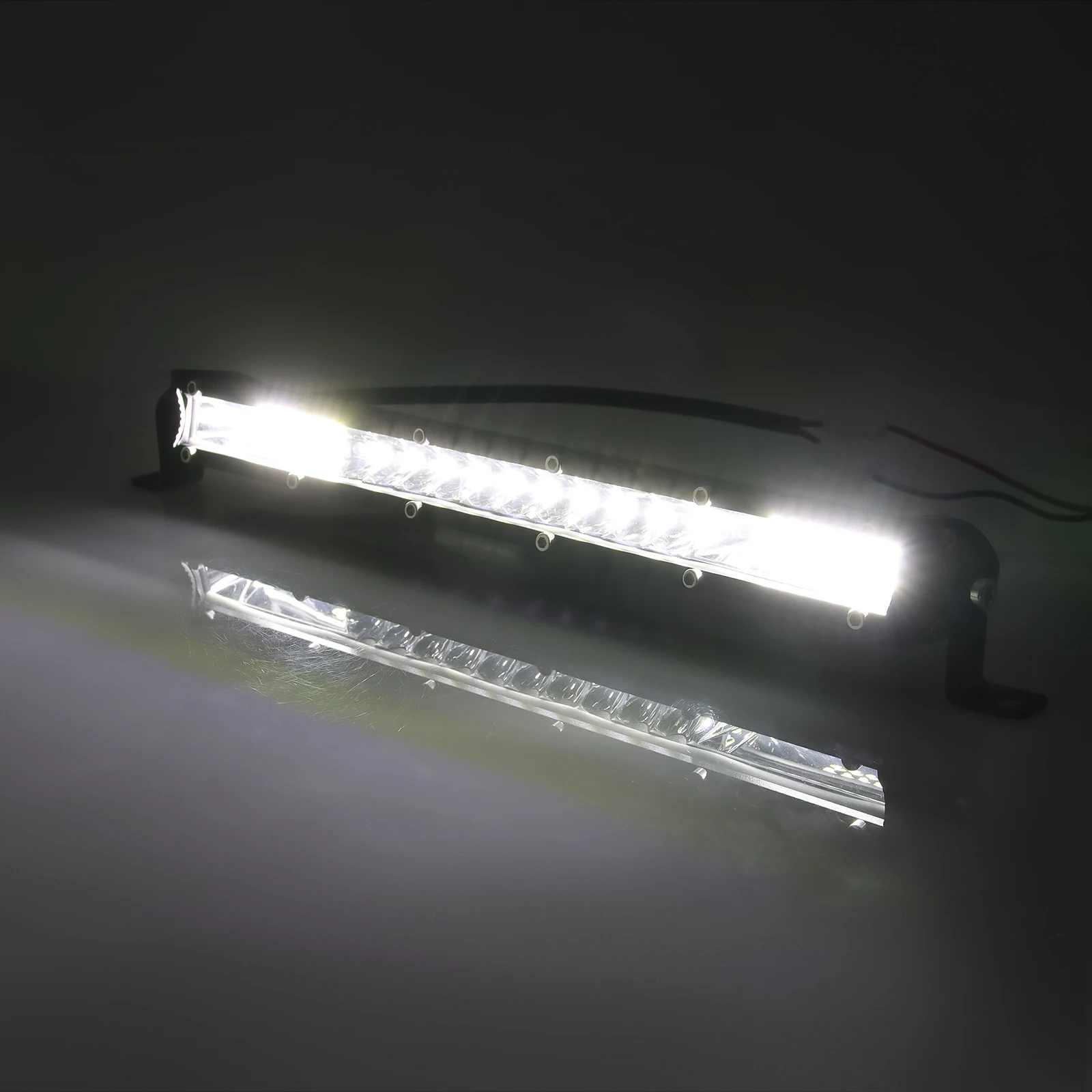 

11-21-дюймовая тонкая светодиодная балка Slim Spot Flood для бездорожья, 12В/24В, светодиодный прожектор/рабочая фара для автомобиля, 4x4, грузовика, квадроцикла, внедорожника, лодки, Lada, LED-балка