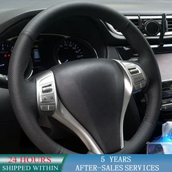 Customized Car Steering Wheel Cover Microfiber Leather For Nissan 2013 Teana 2014 X-Trail QASHQAI Sentra Car Accessories