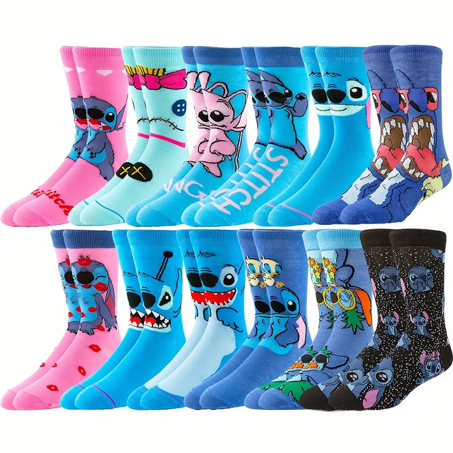 

6/12 пар носков Potdemiel с героями мультфильмов аниме для мужчин и женщин, уличные модные носки в стиле хип-хоп, новинка, забавные повседневные носки для экипажа