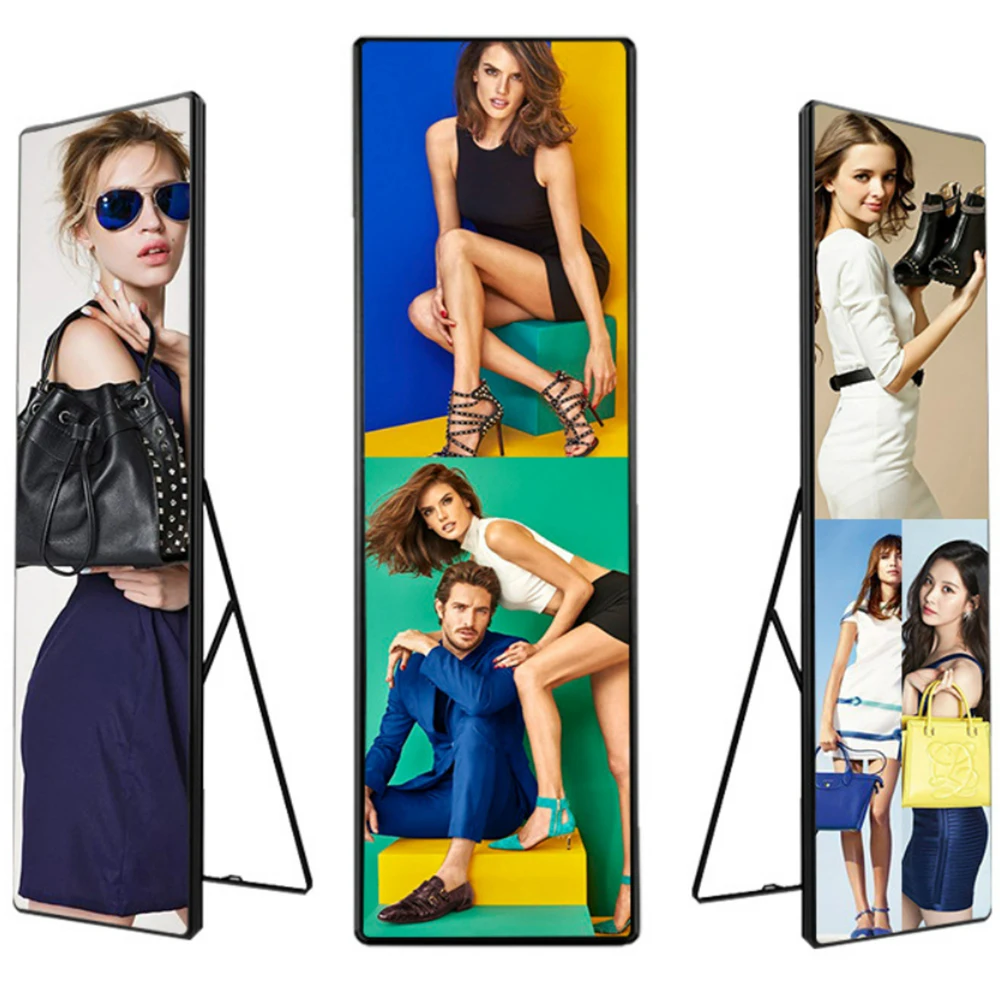 실내용 P2.5 풀컬러 HD LED 디스플레이 광고 화면 알루미늄 구조로 스마트 제어 포스터 디스플레이용