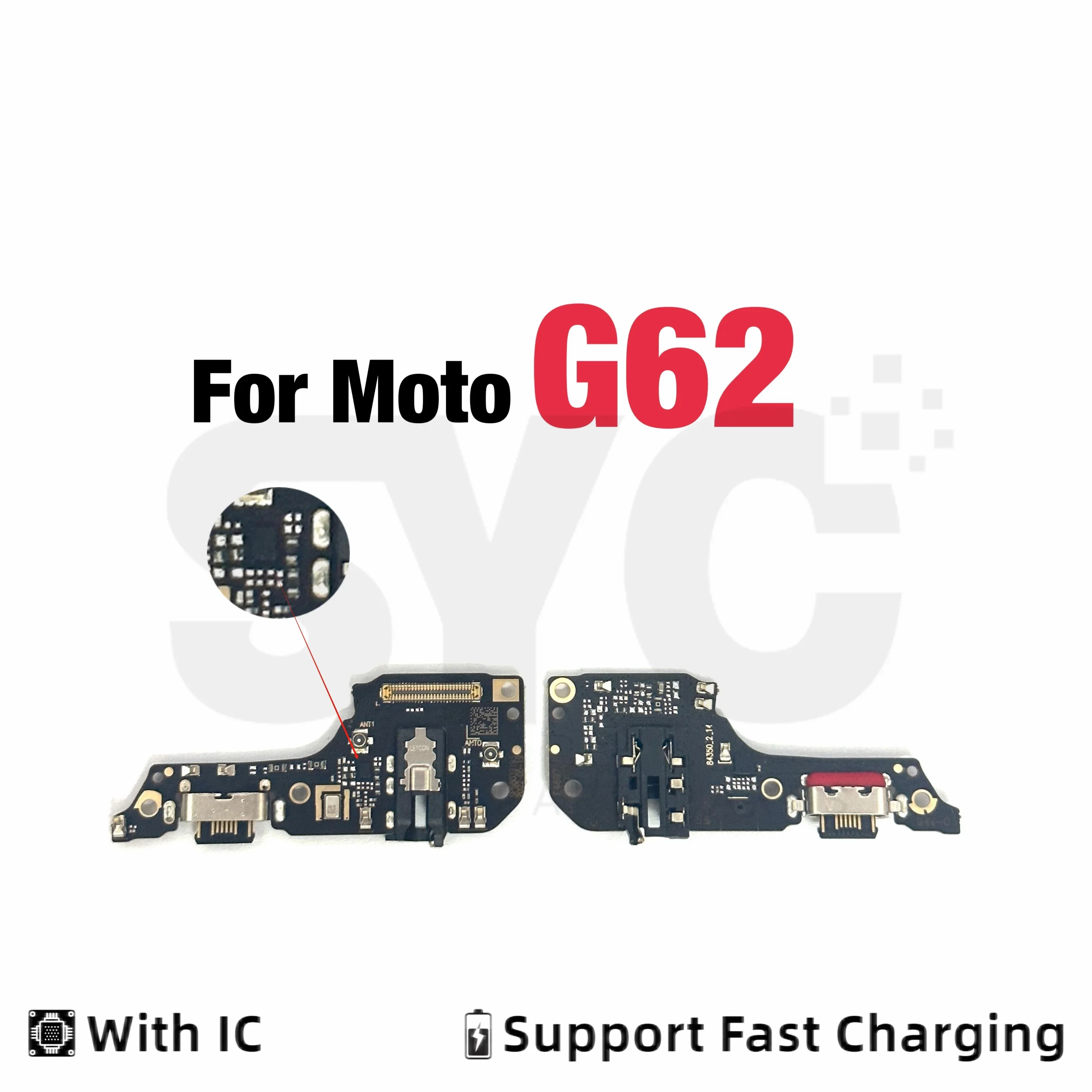 

SYC For Motorola Moto G62 USB Charging Port Dock Charger Connector Charging Board Flex Cable
