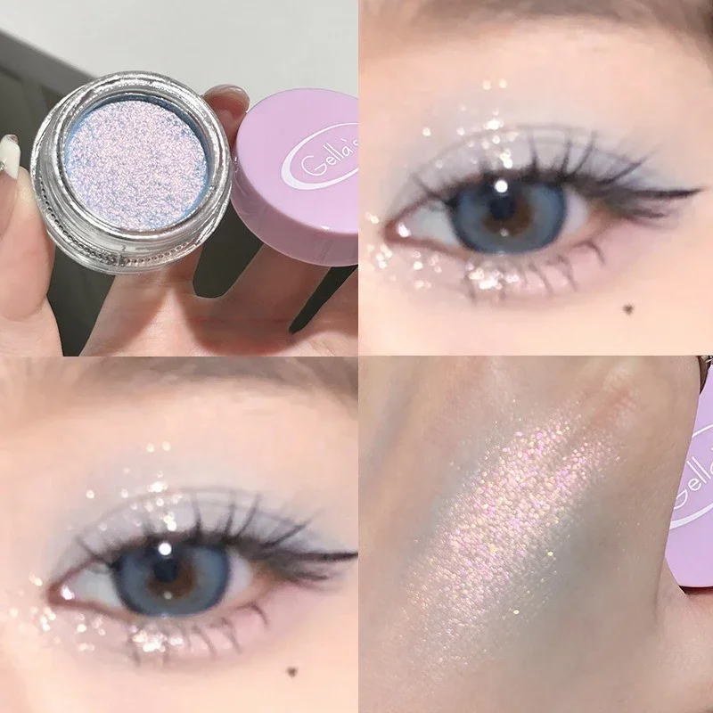 Glitter Vloeibare Oogschaduw Waterdichte Parelmoerachtige Glanzende Oogschaduw Fleurt Liggende Zijderupsmake-Up Op Met Multifunctionele Cosmetica