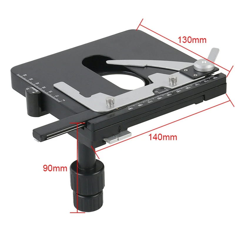XY Axis Metal Mechanical Stage Mobile Platform With Scale For Biological Microscope Slide Specimen Moving Clamp