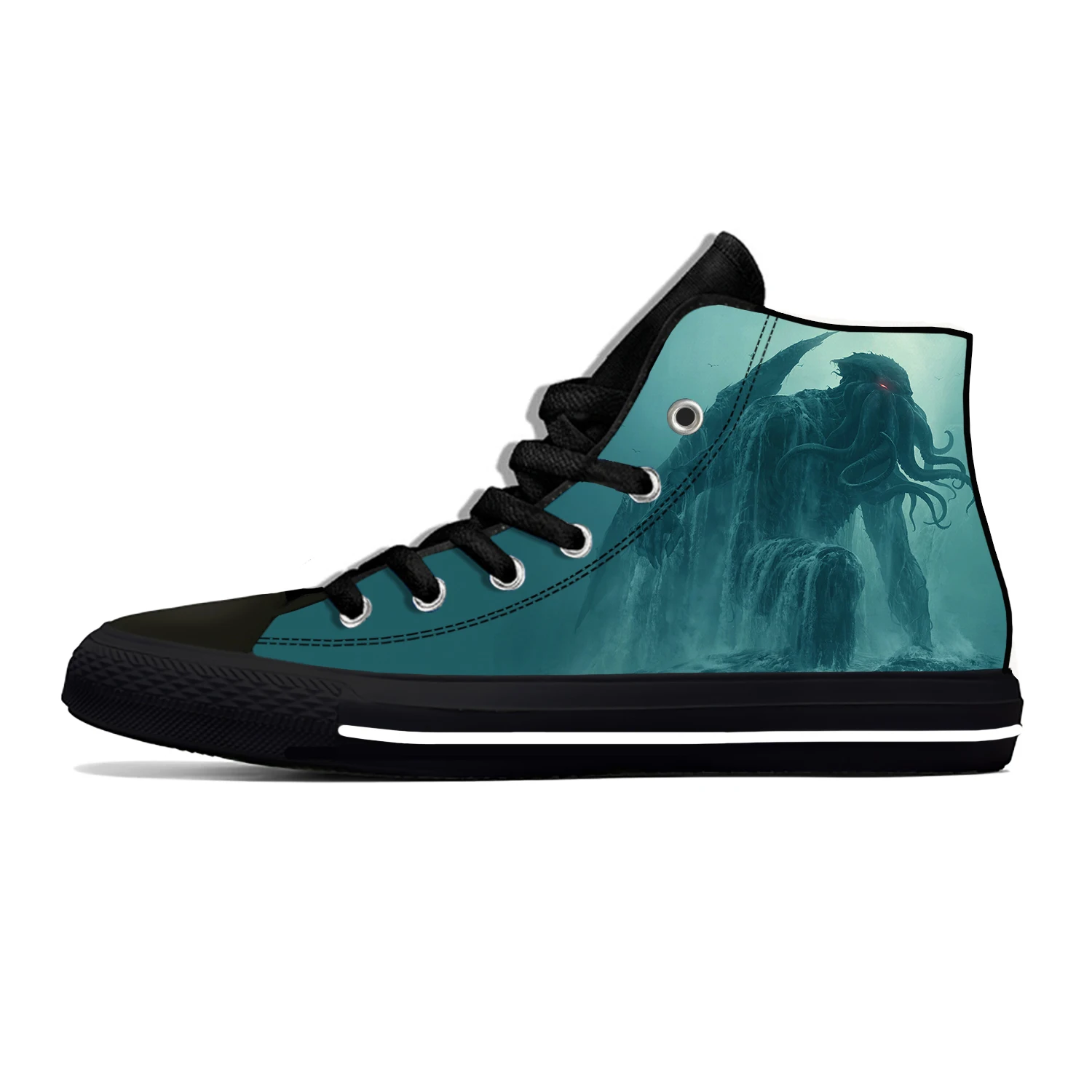 Cthulhu Octopus Tentáculos Juego de ficción Lovecraft Zapatos de tela casuales Zapatillas de deporte ligeras y transpirables con estampado 3D para hombres y mujeres