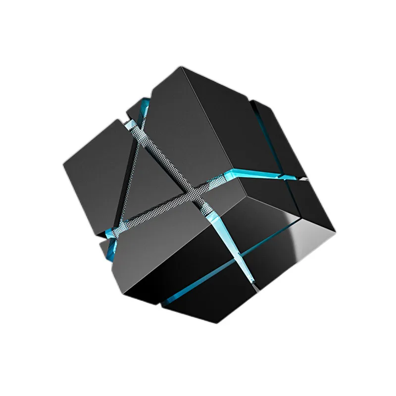 Radio Subwoofer Bluetooth Speaker Sound Card Soundbox Portable HIFI LED Cube Stereo Mini Super SoundBox Supports FM TF Cards
