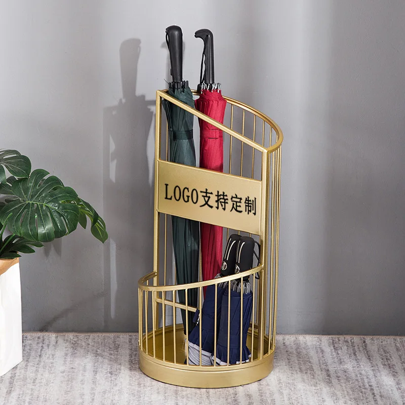 Nordic wrought iron umbrella frame storage frame umbrella barrel light luxury