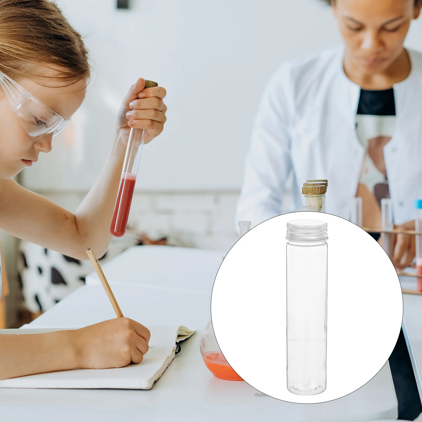 16Pcs Plastic Lightweight Clear Clear Test Tube For Lab Sample Storage Research Tubes Screw Caps Tiny