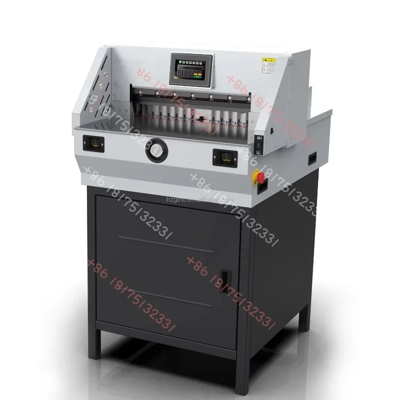 

Befitter E490T Automatic Electric Industrial Guillotine Paper Trimmer Cutter Machine LCD Display 490mm Max Cutting Size 0.3mm