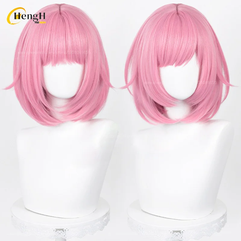 In Stock Ootori Emu Synthetic Wig Anime Short 34cm Dark Pink Cosplay Wig Heat Resistant Hair Halloween Party Role Play 2024 Wigs