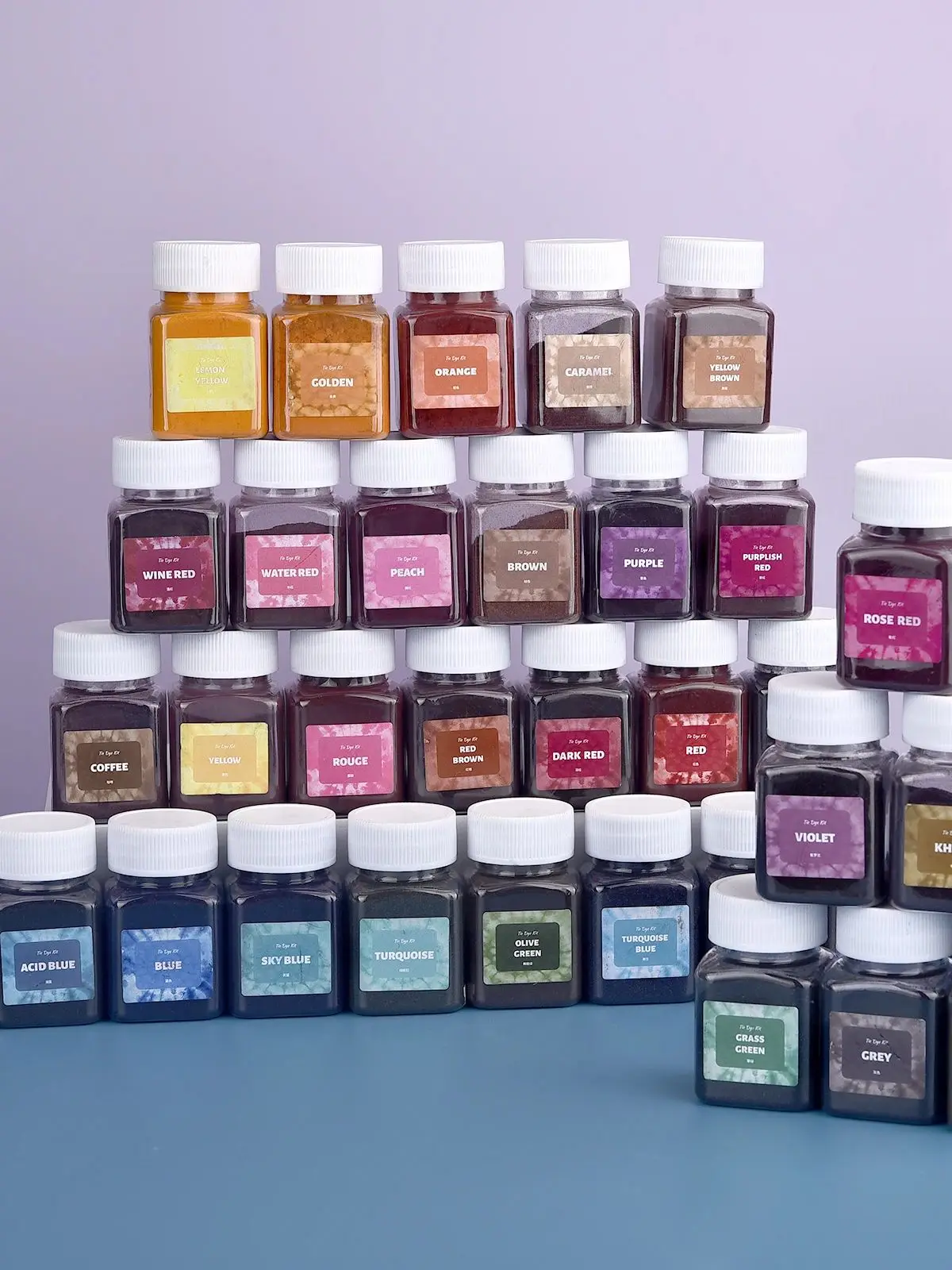 Poudre de teinture pour tissu, 50ml, Pigments reconditionnés pour vêtements anciens, changement de couleur gratuit pour vêtements en coton et Nylon, teinture de cravate