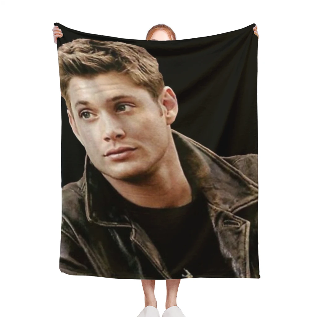 

Dean Winchester Supernatural Blanket Sofa Bedroom Bed Home Office Nap Blanket Car Travel Picnic Blankets Gift