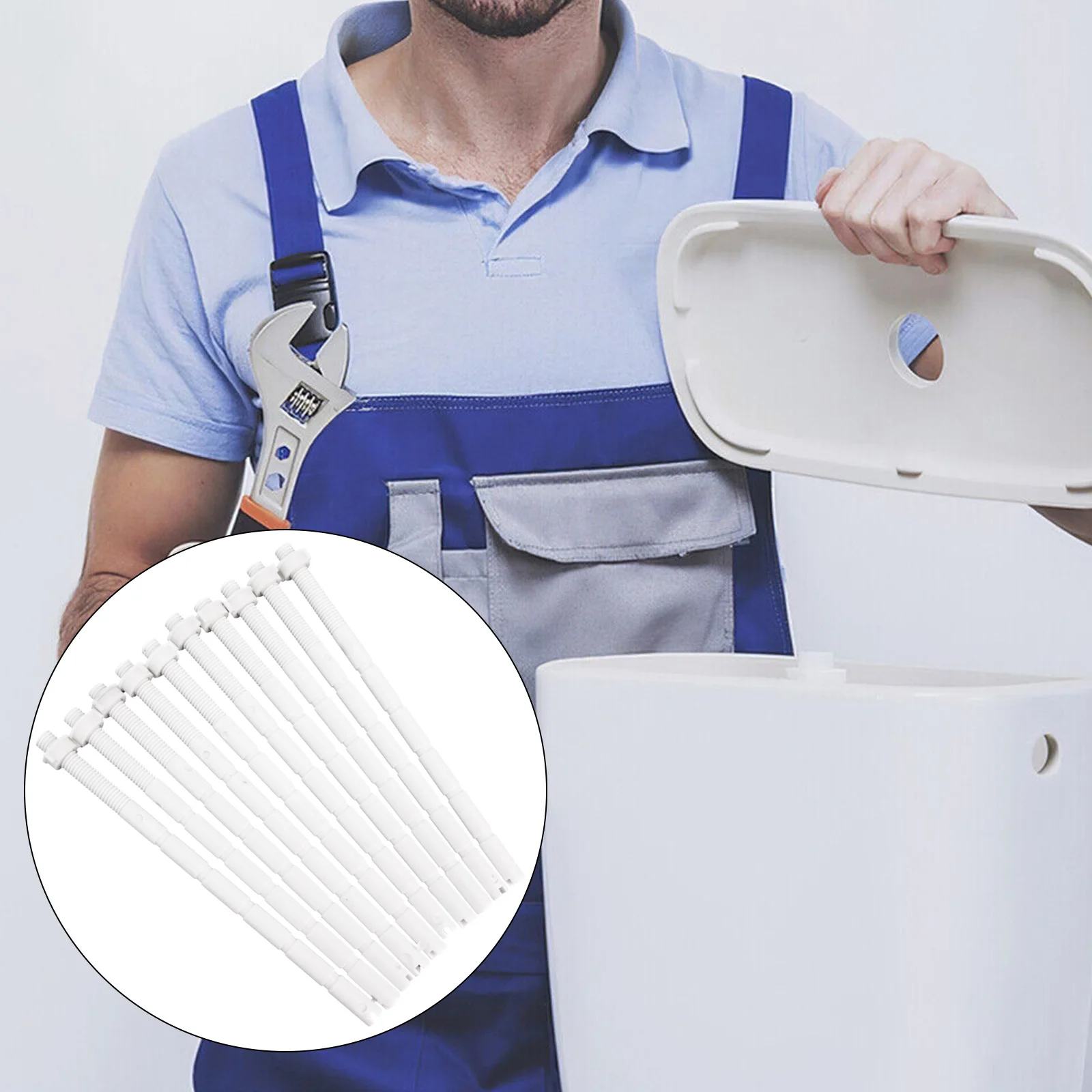 Bathroom Supplies Flush Screw Rods Flush Button Rod Accessories Replacement Toilet Parts White Bathroom Brand New