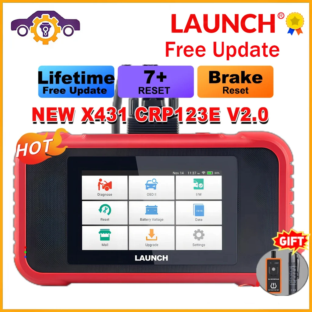 LAUNCH X431 CRP123E V2.0 Diagnostic Tools PK CRP123i OBD2 Car Scanner OBD OBDII Engine ABS Airbag SRS Transmission Automotive