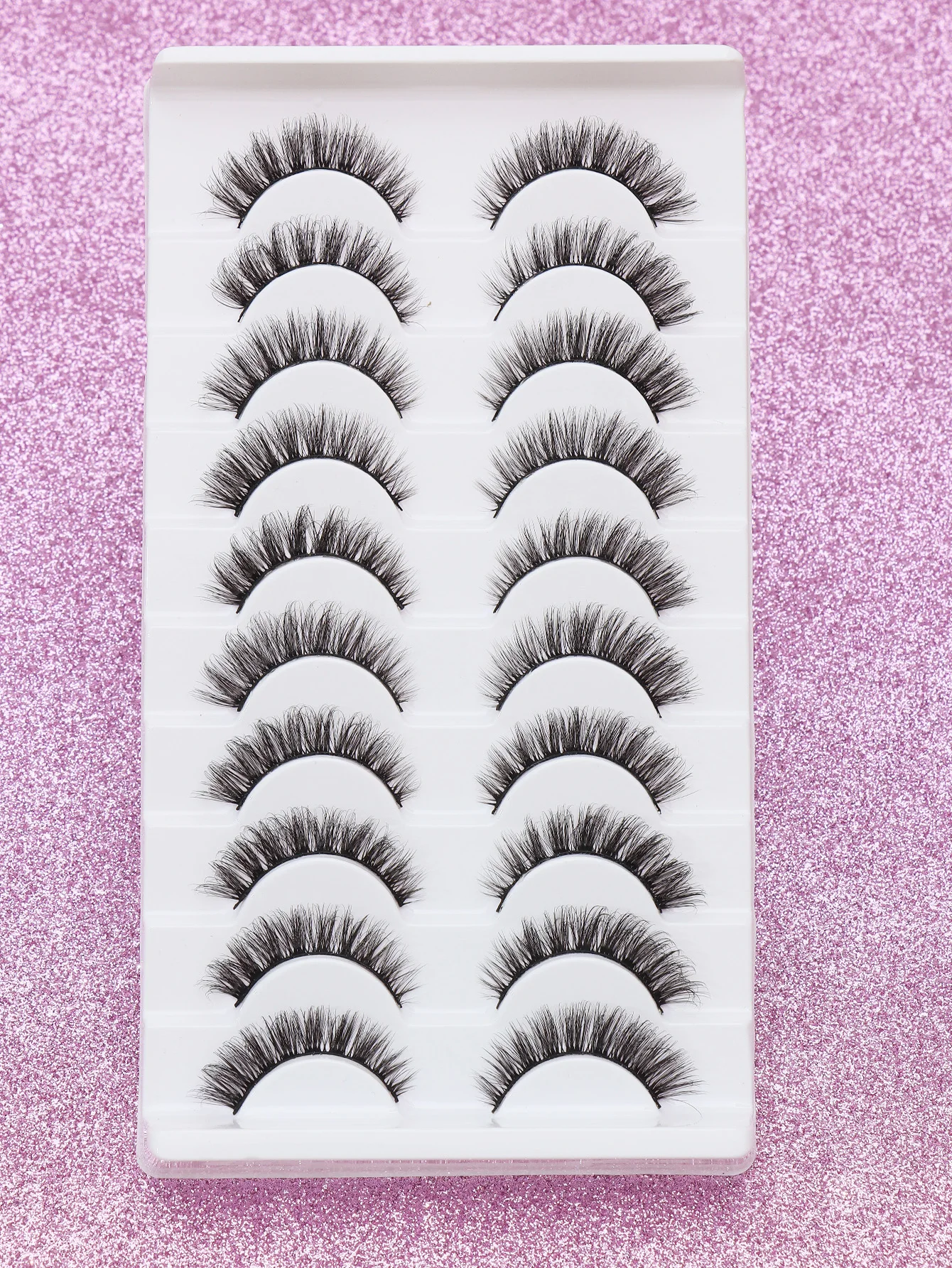 False Eyelashes 10 Pairs 3D Faux Mink Natural Soft Wispy Volume Long Eyelash Dramatic Lashes Eye Extension Support Wholesales